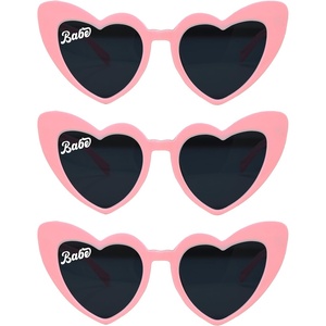 image:imageFunky Junque Heart Shaped Sunglasses Women Fashion Eyewear  Sturdy plastic heart shaped sunglasses with playful frames for bachelorette parties girls night out amp photos3 Pack  Pink Babe