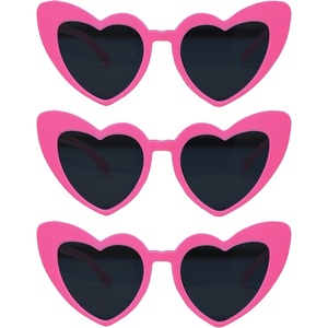 image:imageFunky Junque Heart Shaped Sunglasses Women Fashion Eyewear  Sturdy plastic heart shaped sunglasses with playful frames for bachelorette parties girls night out amp photos3 Pack  Candy Pink