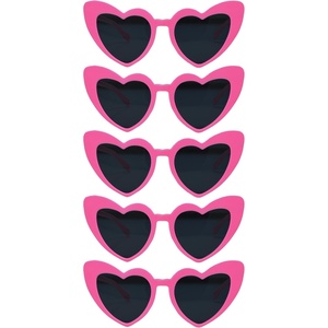 image:imageFunky Junque Heart Shaped Sunglasses Women Fashion Eyewear  Sturdy plastic heart shaped sunglasses with playful frames for bachelorette parties girls night out amp photos5 Pack  Candy Pink