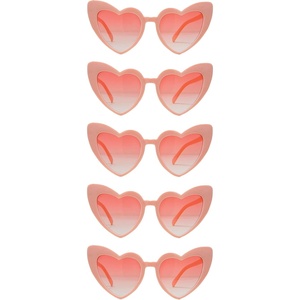 image:imageFunky Junque Heart Shaped Sunglasses Women Fashion Eyewear  Sturdy plastic heart shaped sunglasses with playful frames for bachelorette parties girls night out amp photos5 Pack  PeachPeach Lenses