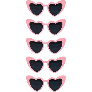 image:imageFunky Junque Heart Shaped Sunglasses Women Fashion Eyewear  Sturdy plastic heart shaped sunglasses with playful frames for bachelorette parties girls night out amp photos5 Pack  Pink