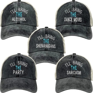 image:imageFunky Junque Ill Bring The Mesh Trucker Hats  Lightweight Cotton Cap with Sun Protection Golf Beach and Bachelorette Parties Casual Caps for Women5 Pack  Ill Bring the  Party Bundle