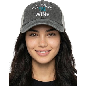 image:imageFunky Junque Ill Bring The Mesh Trucker Hats  Lightweight Cotton Cap with Sun Protection Golf Beach and Bachelorette Parties Casual Caps for WomenIll Bring the Wine  Washed BlackTeal