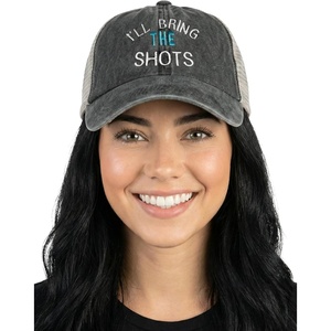 image:imageFunky Junque Ill Bring The Mesh Trucker Hats  Lightweight Cotton Cap with Sun Protection Golf Beach and Bachelorette Parties Casual Caps for WomenIll Bring the Shots  Washed BlackTeal