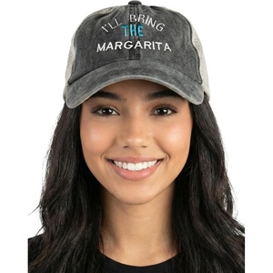 image:imageFunky Junque Ill Bring The Mesh Trucker Hats  Lightweight Cotton Cap with Sun Protection Golf Beach and Bachelorette Parties Casual Caps for WomenIll Bring the Margarita  Washed BlackTeal
