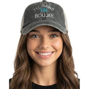 image:imageFunky Junque Ill Bring The Mesh Trucker Hats  Lightweight Cotton Cap with Sun Protection Golf Beach and Bachelorette Parties Casual Caps for WomenIll Bring the Boujee  Washed BlackTeal