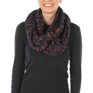 image:imageFunky Junque Infinity Scarf for Women  Oversized Chunky Cable Knit Warm Winter Womens Infinity Neck Scarves Circle WrapBlack  Purple  Orange  Teal  4 Tone Mix