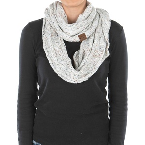 image:imageFunky Junque Infinity Scarf for Women  Oversized Chunky Cable Knit Warm Winter Womens Infinity Neck Scarves Circle WrapIvory  Confetti