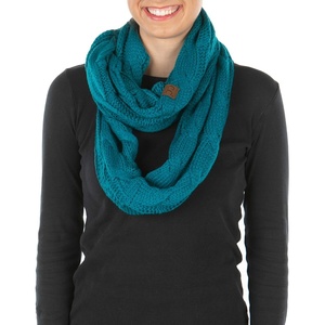 image:imageFunky Junque Infinity Scarf for Women  Oversized Chunky Cable Knit Warm Winter Womens Infinity Neck Scarves Circle WrapTeal
