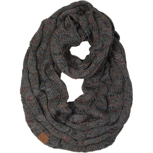 image:imageFunky Junque Infinity Scarf for Women  Oversized Chunky Winter Scarf Colorful Fall Scarves Soft Sweater Wrap Cozy StyleA Confetti Charcoal Design