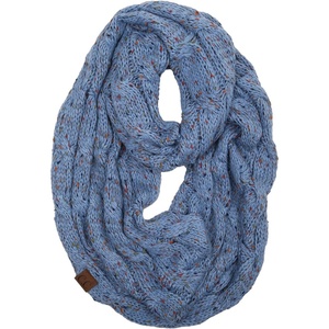 image:imageFunky Junque Infinity Scarf for Women  Oversized Chunky Winter Scarf Colorful Fall Scarves Soft Sweater Wrap Cozy StyleA Confetti Denim Design