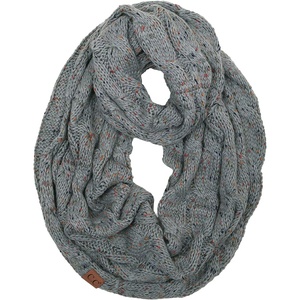 image:imageFunky Junque Infinity Scarf for Women  Oversized Chunky Winter Scarf Colorful Fall Scarves Soft Sweater Wrap Cozy StyleA Confetti Dove Grey Design