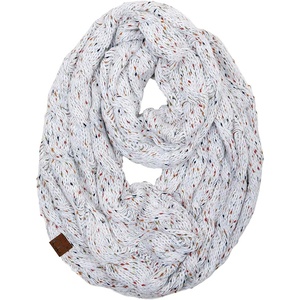 image:imageFunky Junque Infinity Scarf for Women  Oversized Chunky Winter Scarf Colorful Fall Scarves Soft Sweater Wrap Cozy StyleA Confetti Ivory Design