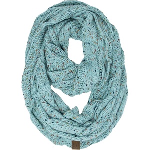 image:imageFunky Junque Infinity Scarf for Women  Oversized Chunky Winter Scarf Colorful Fall Scarves Soft Sweater Wrap Cozy StyleA Confetti Mint Design