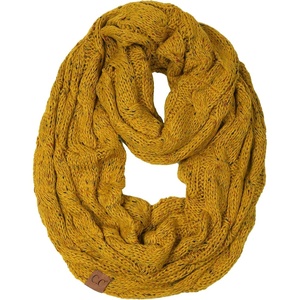 image:imageFunky Junque Infinity Scarf for Women  Oversized Chunky Winter Scarf Colorful Fall Scarves Soft Sweater Wrap Cozy StyleA Confetti Mustard Design