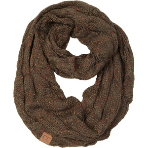 image:imageFunky Junque Infinity Scarf for Women  Oversized Chunky Winter Scarf Colorful Fall Scarves Soft Sweater Wrap Cozy StyleA Confetti Olive Design
