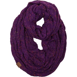 image:imageFunky Junque Infinity Scarf for Women  Oversized Chunky Winter Scarf Colorful Fall Scarves Soft Sweater Wrap Cozy StyleA Confetti Purple Design