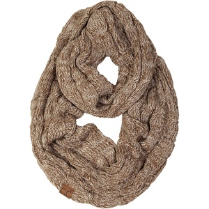 image:imageFunky Junque Infinity Scarf for Women  Oversized Chunky Winter Scarf Colorful Fall Scarves Soft Sweater Wrap Cozy StyleA Mocha Taupe Tricolor Mix