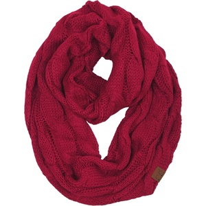 image:imageFunky Junque Infinity Scarf for Women  Oversized Chunky Winter Scarf Colorful Fall Scarves Soft Sweater Wrap Cozy StyleBurgundy