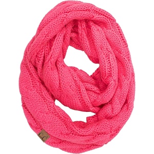 image:imageFunky Junque Infinity Scarf for Women  Oversized Chunky Winter Scarf Colorful Fall Scarves Soft Sweater Wrap Cozy StyleCandy Pink