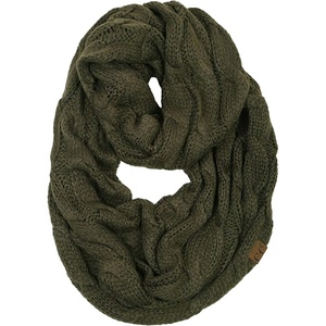 image:imageFunky Junque Infinity Scarf for Women  Oversized Chunky Winter Scarf Colorful Fall Scarves Soft Sweater Wrap Cozy StyleDark Olive