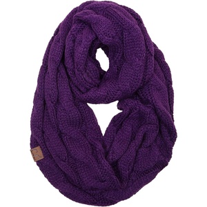 image:imageFunky Junque Infinity Scarf for Women  Oversized Chunky Winter Scarf Colorful Fall Scarves Soft Sweater Wrap Cozy StyleDark Purple
