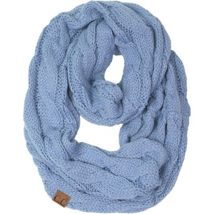 image:imageFunky Junque Infinity Scarf for Women  Oversized Chunky Winter Scarf Colorful Fall Scarves Soft Sweater Wrap Cozy StyleDenim