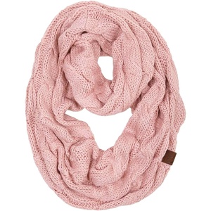 image:imageFunky Junque Infinity Scarf for Women  Oversized Chunky Winter Scarf Colorful Fall Scarves Soft Sweater Wrap Cozy StyleIndi Pink
