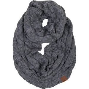 image:imageFunky Junque Infinity Scarf for Women  Oversized Chunky Winter Scarf Colorful Fall Scarves Soft Sweater Wrap Cozy StyleMelange Grey