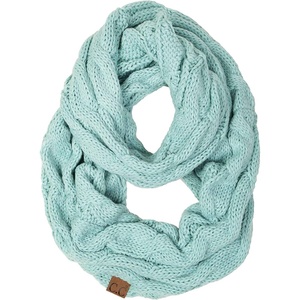 image:imageFunky Junque Infinity Scarf for Women  Oversized Chunky Winter Scarf Colorful Fall Scarves Soft Sweater Wrap Cozy StyleMint