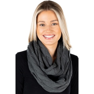 image:imageFunky Junque Infinity Scarf for Women  Oversized Chunky Winter Scarf Colorful Fall Scarves Soft Sweater Wrap Cozy StyleTeal Grey