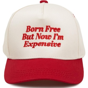 image:imageFunky Junque Kids 2 Tone Trucker Snapback Hat for Baby Toddler amp Children  Soft Cotton Trucker Hat with Adjustable Snapback Everyday Play and Gifting Funny Toddler Hats for KidsBorn Free But Now Im Expensive  RedBeige