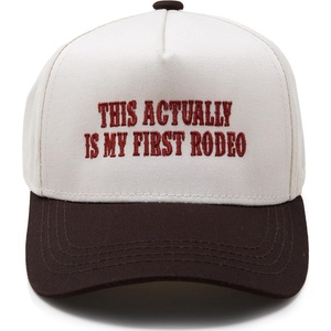 image:imageFunky Junque Kids 2 Tone Trucker Snapback Hat for Baby Toddler amp Children  Soft Cotton Trucker Hat with Adjustable Snapback Everyday Play and Gifting Funny Toddler Hats for KidsThis Actually is My First Rodeo  BrownBeige