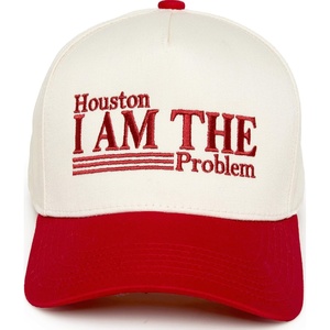 image:imageFunky Junque Kids 2 Tone Trucker Snapback Hat for Baby Toddler amp Children  Soft Cotton Trucker Hat with Adjustable Snapback Everyday Play and Gifting Funny Toddler Hats for KidsHouston I Am the Problem  RedBeige