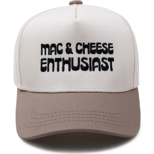 image:imageFunky Junque Kids 2 Tone Trucker Snapback Hat for Baby Toddler amp Children  Soft Cotton Trucker Hat with Adjustable Snapback Everyday Play and Gifting Funny Toddler Hats for KidsMac  Cheese Enthusiast  CamelBeige