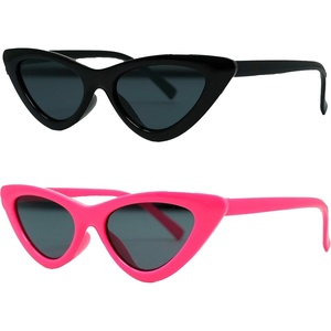 image:imageFunky Junque Kids Sunglasses UV Protection Toddler Shades  Lightweight kids sunglasses with UV protection for swimming surfing kayaking beach days amp summer play2 Pack Narrow Cateye Black  Pink