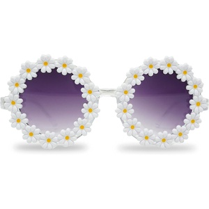 image:imageFunky Junque Kids Sunglasses UV Protection Toddler Shades  Lightweight kids sunglasses with UV protection for swimming surfing kayaking beach days amp summer playRound Daisy Flower  White