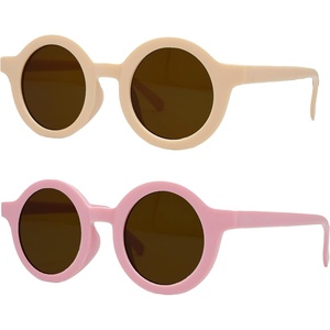 image:imageFunky Junque Kids Sunglasses UV Protection Toddler Shades  Lightweight kids sunglasses with UV protection for swimming surfing kayaking beach days amp summer play2 Pack Round Light Pink  Beige