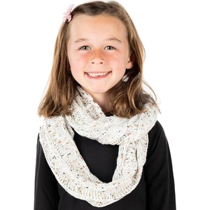 image:imageFunky Junque Kids Winter Scarf  Toddler Girl Neck Warmer Baby Infinity Scarf Warm Balaclava for Kids Soft Girls ScarvesConfetti  Ivory