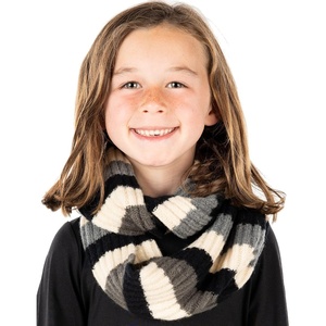 image:imageFunky Junque Kids Winter Scarf  Toddler Girl Neck Warmer Baby Infinity Scarf Warm Balaclava for Kids Soft Girls ScarvesMulti Color Stripes  Black