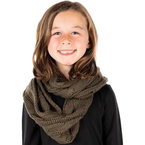 image:imageFunky Junque Kids Winter Scarf  Toddler Girl Neck Warmer Baby Infinity Scarf Warm Balaclava for Kids Soft Girls ScarvesSolid New Olive