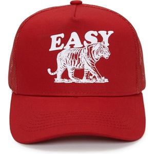 image:imageFunky Junque Mesh Trucker Hat  Lightweight Cotton Cap with Sun Protection Golf Beach and Errands Trendy Caps for MenEasy Tiger  Red