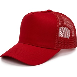 image:imageFunky Junque Mesh Trucker Hat  Lightweight Cotton Cap with Sun Protection Golf Beach and Errands Trendy Caps for MenRed