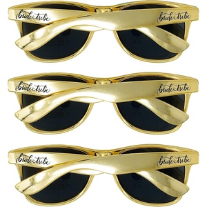 image:imageFunky Junque Polarized Retro Sunglasses Bridal Party Shades  Lightweight polarized sunglasses with contoured arms for bachelorette parties engagements honeymoons amp bridal showers3 Pack  Bride Tribe Gold
