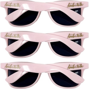 image:imageFunky Junque Polarized Retro Sunglasses Bridal Party Shades  Lightweight polarized sunglasses with contoured arms for bachelorette parties engagements honeymoons amp bridal showers3 Pack  Bride Tribe Light Pink