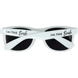 image:imageFunky Junque Polarized Retro Sunglasses Bridal Party Shades  Lightweight polarized sunglasses with contoured arms for bachelorette parties engagements honeymoons amp bridal showersIm the Bride  White