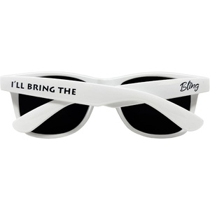 image:imageFunky Junque Polarized Retro Sunglasses Bridal Party Shades  Lightweight polarized sunglasses with contoured arms for bachelorette parties engagements honeymoons amp bridal showersIll Bring the  Bling White