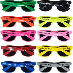 image:imageFunky Junque Polarized Retro Sunglasses Bridal Party Shades  Lightweight polarized sunglasses with contoured arms for bachelorette parties engagements honeymoons amp bridal showers10 Pack  Ill Bring the  Vibes Bundle