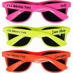 image:imageFunky Junque Polarized Retro Sunglasses Bridal Party Shades  Lightweight polarized sunglasses with contoured arms for bachelorette parties engagements honeymoons amp bridal showers3 Pack  Ill Bring the  Sarcasm Bundle