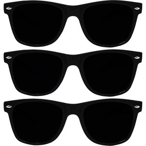 image:imageFunky Junque Polarized Retro Sunglasses Bridal Party Shades  Lightweight polarized sunglasses with contoured arms for bachelorette parties engagements honeymoons amp bridal showers3 Pack  Solids  Black